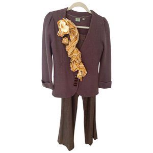 SALE!! ETRO Women's Suit. Size 8, 2-piece, Purple w/ Embellishment. Beautiful!!